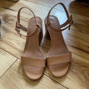 Tory Burch block heel patent sandal